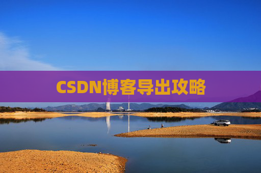CSDN博客导出攻略